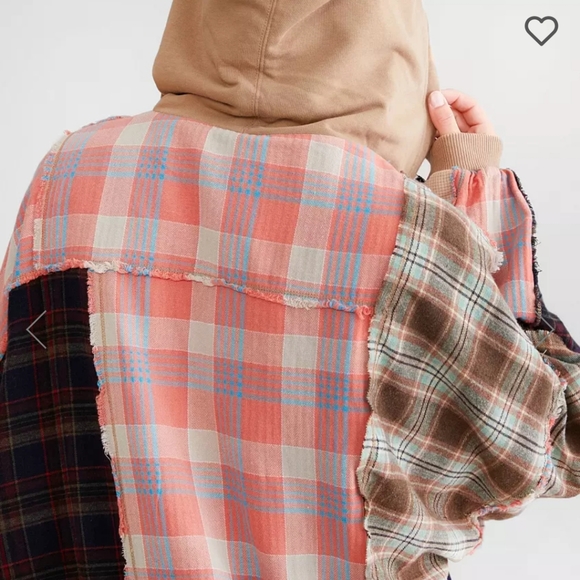 Oli & Hali boutique pieced plaid jacket NWOT size medium oversized fit unique - Picture 3 of 7